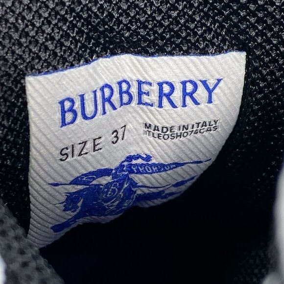 Burberry Black & White Check Knit Box Sneakers size 37 - Picture 8 of 15